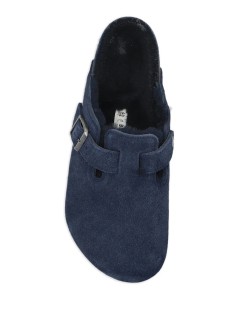 birkenstock sandal manboston shearling leve - 1030657 new navy