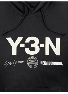 y3 sweater many-3 nbhd graphic hoodie - jw7004 black