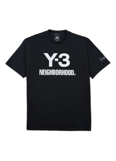 y3 t-shirt many-3 nbhd logo tee - jw6999 black