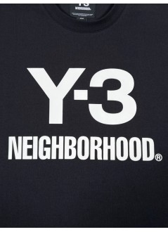 y3 t-shirt many-3 nbhd logo tee - jw6999 black