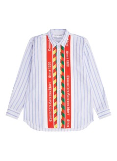 comme des garçons shirt camiseria hombre mens shirt woven - fpb008w25 stripe mix