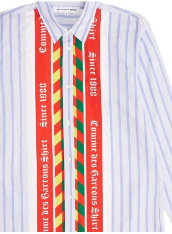 comme des garçons shirt shirt manmens shirt woven - fpb008w25 stripe mix 2