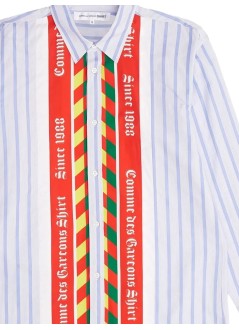 comme des garçons shirt camiseria hombre mens shirt woven - fpb008w25 stripe mix