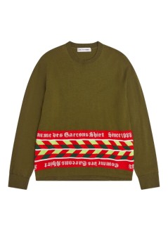 comme des garçons shirt punto hombre mens shirt knitted - fpn002w25 khaki