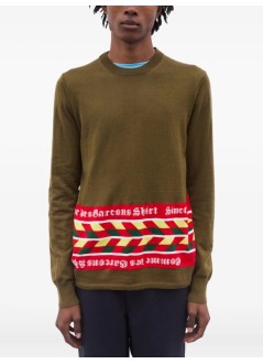 comme des garçons shirt punto hombre mens shirt knitted - fpn002w25 khaki