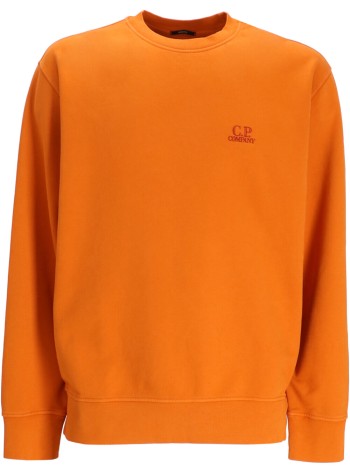 c.p.company sudadera hombre sweatshirts crew neck in brushed emerized diagonal fleece - 19cmss718b006372r 434