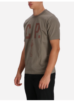 c.p.company camiseta hombre t-shirts short sleeve in mercerized jersey 30/2 twisted - 19cmts112a110301w 356