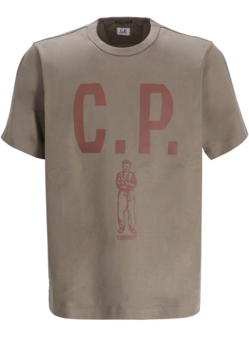 c.p.company camiseta hombre t-shirts short sleeve in mercerized jersey 30/2 twisted - 19cmts112a110301w 356