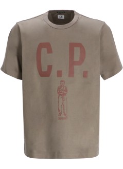 c.p.company camiseta hombre t-shirts short sleeve in mercerized jersey 30/2 twisted - 19cmts112a110301w 356