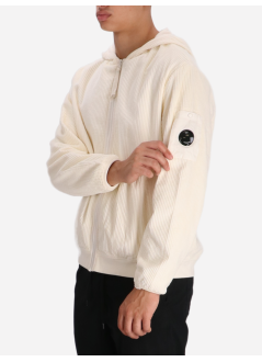 c.p.company sweater mansweatshirts hooded open in corduroy 350 - 19cmss217a110472g 402