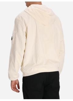 c.p.company sweater mansweatshirts hooded open in corduroy 350 - 19cmss217a110472g 402