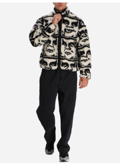 obey outerwear hombre obey repeated icon sherpa jkt - 121800608 bkm