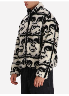 obey outerwear hombre obey repeated icon sherpa jkt - 121800608 bkm