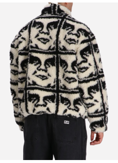 obey outerwear hombre obey repeated icon sherpa jkt - 121800608 bkm