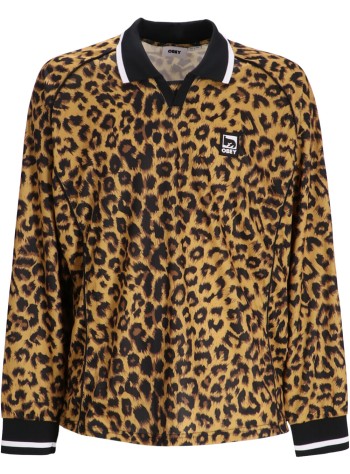 obey polo manpolo collar sports shirt leopard - 131040059 leo
