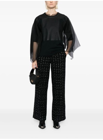 karl lagerfeld pant  womanlogo boucle pants - a4w10109 2ek 2