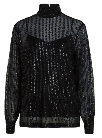 karl lagerfeld t-shirt womansequin top - a4w11020 999