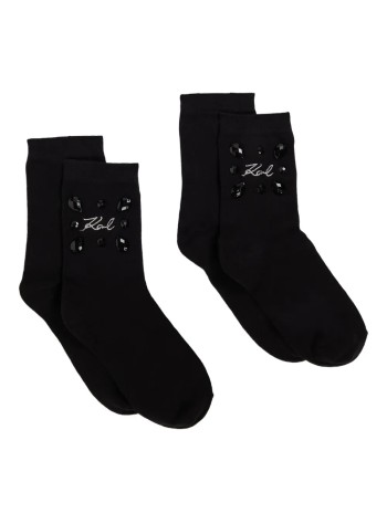karl lagerfeld calcetines mujer k signature gem socks 2p - a4w42002 999