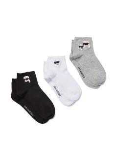 karl lagerfeld socks womanikon short socks 3p - a1w47077 972