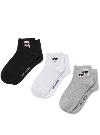 karl lagerfeld calcetines mujer ikon short socks 3p - a1w47077 972 2