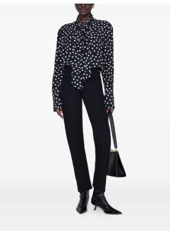 anine bing blusa mujer ruby shirt - a0711308mtl85 white black