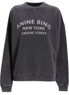 anine bing sweater womanmiles sweatshirt ny - a0811728wbl1 washed black