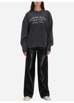 anine bing sweater womanmiles sweatshirt ny - a0811728wbl1 washed black