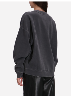 anine bing sweater womanmiles sweatshirt ny - a0811728wbl1 washed black