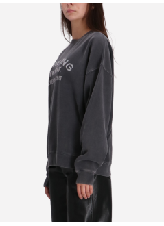 anine bing sweater womanmiles sweatshirt ny - a0811728wbl1 washed black