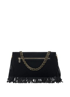 zadig & voltaire crossbody mujer rock suede fringes - lwba03978 011