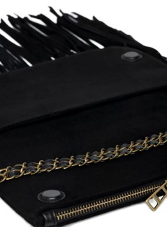 zadig & voltaire crossbody mujer rock suede fringes - lwba03978 011