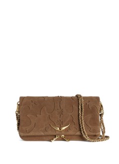 zadig & voltaire crossbody mujer rock western suede - lwba03915 201