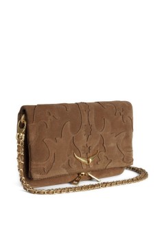 zadig & voltaire crossbody mujer rock western suede - lwba03915 201