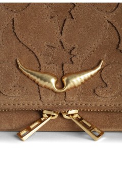 zadig & voltaire crossbody mujer rock western suede - lwba03915 201
