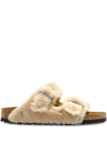 birkenstock sandalia mujer arizona shearling cover upper - 1030275 sandcastle