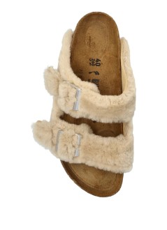 birkenstock sandalia mujer arizona shearling cover upper - 1030275 sandcastle