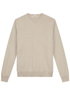 aurélien knitwear mantwo tone city crew - 0802001014 light beige