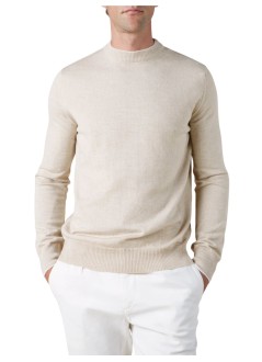 aurélien knitwear mantwo tone city crew - 0802001014 light beige