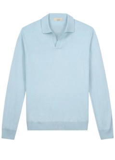 aurélien punto hombre buttonless polo longsleeve - 0802001003 light blue