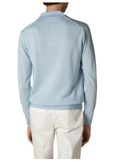 aurélien punto hombre buttonless polo longsleeve - 0802001003 light blue