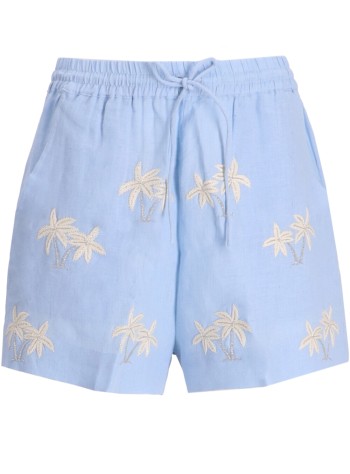 benaras by citrus short pant womanthreads palm mini shorts - be 24830 lt blue