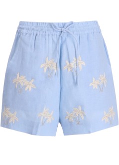 benaras by citrus short pant womanthreads palm mini shorts - be 24830 lt blue