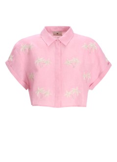 benaras by citrus shirt womanbondi palm short shirt - be 24673 lt pink