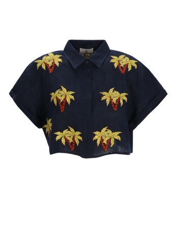 benaras by citrus shirt womanbrigitte double palm bondi shirt - be 25147 navy