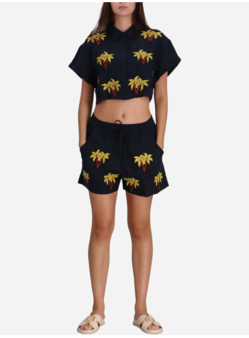 benaras by citrus shirt womanbrigitte double palm bondi shirt - be 25147 navy 2