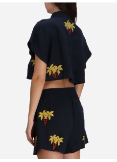 benaras by citrus shirt womanbrigitte double palm bondi shirt - be 25147 navy