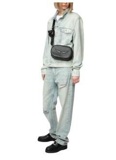 zadig & voltaire crossbody mujer rock with you grained leather - lwba03657 011