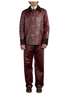 drôle de monsieur outerwear hombre la veste cuir - ijt222lh046wn wine