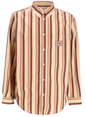 drôle de monsieur camiseria hombre la chemise drôle rayée - ish240co117bg beige