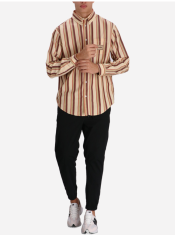 drôle de monsieur camiseria hombre la chemise drôle rayée - ish240co117bg beige 2